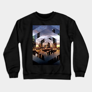 Beautiful Brisbane City River - A Geometric Print Crewneck Sweatshirt